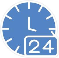 24 Hours Vector Icon Design