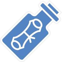 Message in a Bottle Vector Icon Design