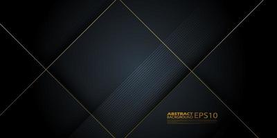 Modern dark black gray dynamic abstract vector background with gold straight lines. Creative halftone premium gradient. 3d cover of business design.Eps10 vector