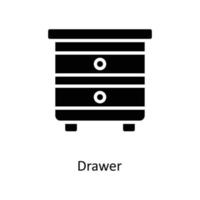 Drawer Vector   Solid icons. Simple stock illustration stock