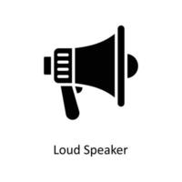 Loud Speaker Vector   Solid icons. Simple stock illustration stock