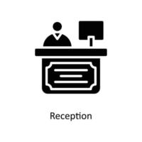 Reception Vector   Solid icons. Simple stock illustration stock