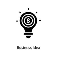 Business Idea Vector   Solid icons. Simple stock illustration stock