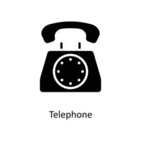 Telephone  Vector   Solid icons. Simple stock illustration stock