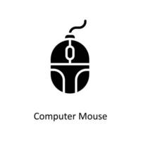 Computer Mouse Vector   Solid icons. Simple stock illustration stock