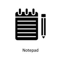Notepad Vector   Solid icons. Simple stock illustration stock