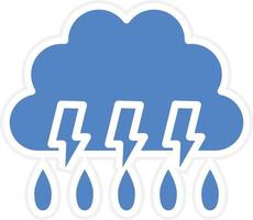 Thunderstorm Vector Icon Design