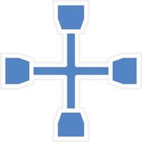 Cross Wrench Vector Icon Design