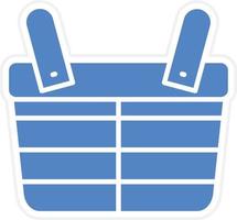 Picnic Basket Vector Icon Design