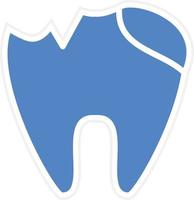 Tooth Decayed Vector Icon Design