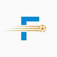 Initial Letter F Soccer Football Logo. Soccer Club Symbol vector