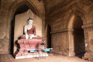 Sacred Buddha image in the temple photo