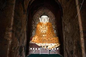 Sacred Buddha image in the temple photo