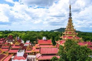 The complex building of Mandalay Palace, Myanmar. photo