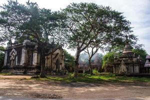 Sacred Buddha image in the temple photo