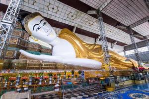 Shwethalyaung Reclining Buddha at Bago, Myanmar photo