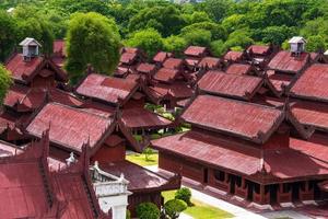 The complex building of Mandalay Palace, Myanmar. photo