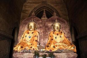 Sacred Twin Buddha images in the temple photo