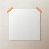 Square Paper on the Wall Mockup vector