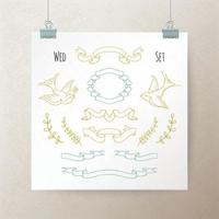 Wedding Ribbons Set vector