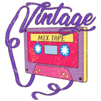 retro estilo audio cintas mixtape png