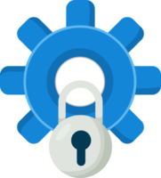 Digital data protection design element icon. Cyber security illustration. Cloud computing network safety concept png