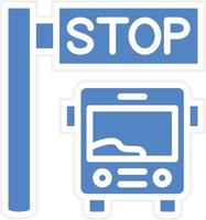 Bus Stop Vector Icon Design