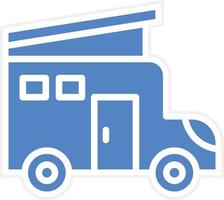 Camper Van Vector Icon Design