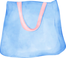 söt ljuv pastell miljövänlig återanvändbar tömma enkel handla väska vattenfärg png