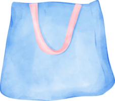 Cute sweet pastel Eco-Friendly reusable empty plain shopping Bag watercolor png