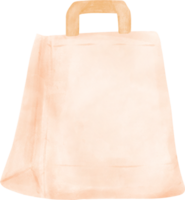 Cute sweet pastel Eco-Friendly reusable empty plain shopping Bag watercolor png