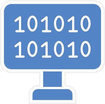 Binary Code Vector Icon Design
