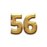 siffra 56 guld lyx png