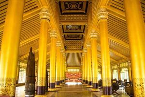 Bago, Myanmar -  JUL 20, 2018-Kambawzathardi Golden Palace in Bago, Myanmar photo