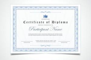 diploma certificado para educación y graduación modelo vector