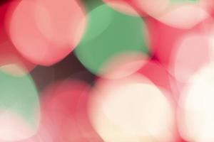 Blurry large spots of pink and green bokeh photo