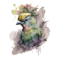 Bird watercolor . AI Generated png