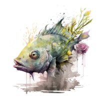 fish watercolor . AI Generated png