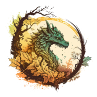 Dragon . AI Generated png