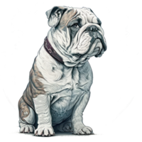 Bulldog . AI Generated png