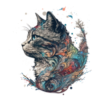 gato . ai gerado png