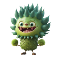 cute happy artichoke character . AI Generated png