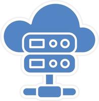 Cloud Server Vector Icon Design