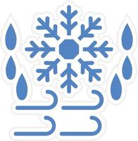 Cold Wave Vector Icon Design