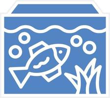Fish Tank Vector Icon Design