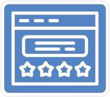 Website Rating Vector Icon Design