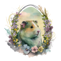 hamster aguarela . ai gerado png