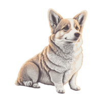 corgi . ai généré png