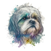 Shih Tzu . AI Generated png