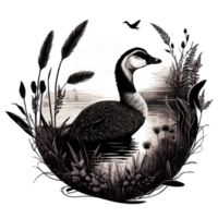 Goose . AI Generated png